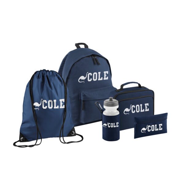 a set of navy-blue bags