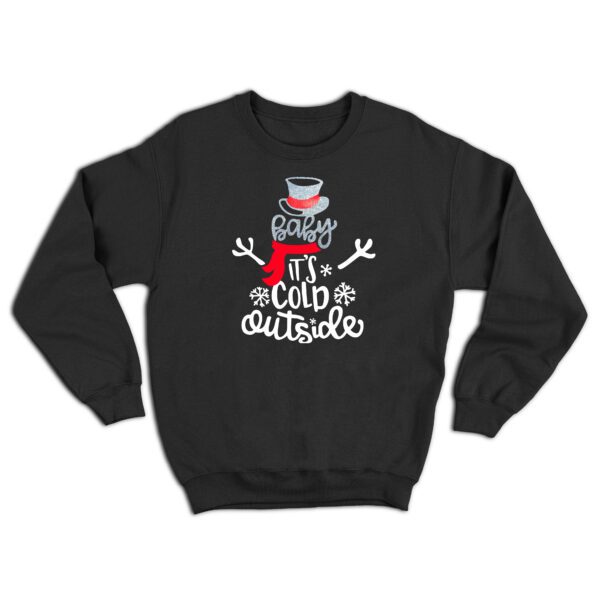 Christmas hoodie with a baby it’s cold outside print