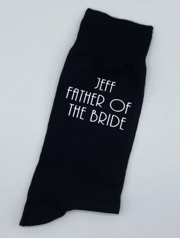 personalized socks for the father of the bride