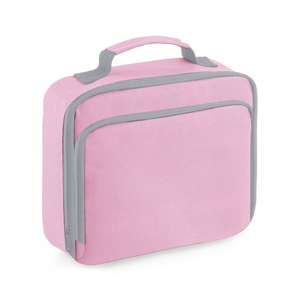 a pink lunch bag