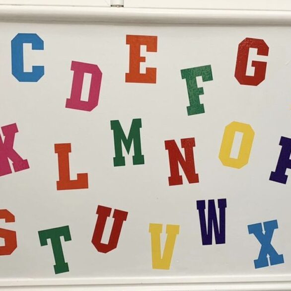alphabet multi-coloured vinyl stickers 2