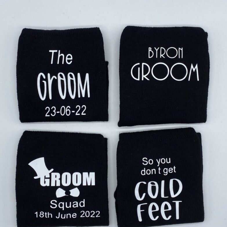 personalized wedding socks for the groom